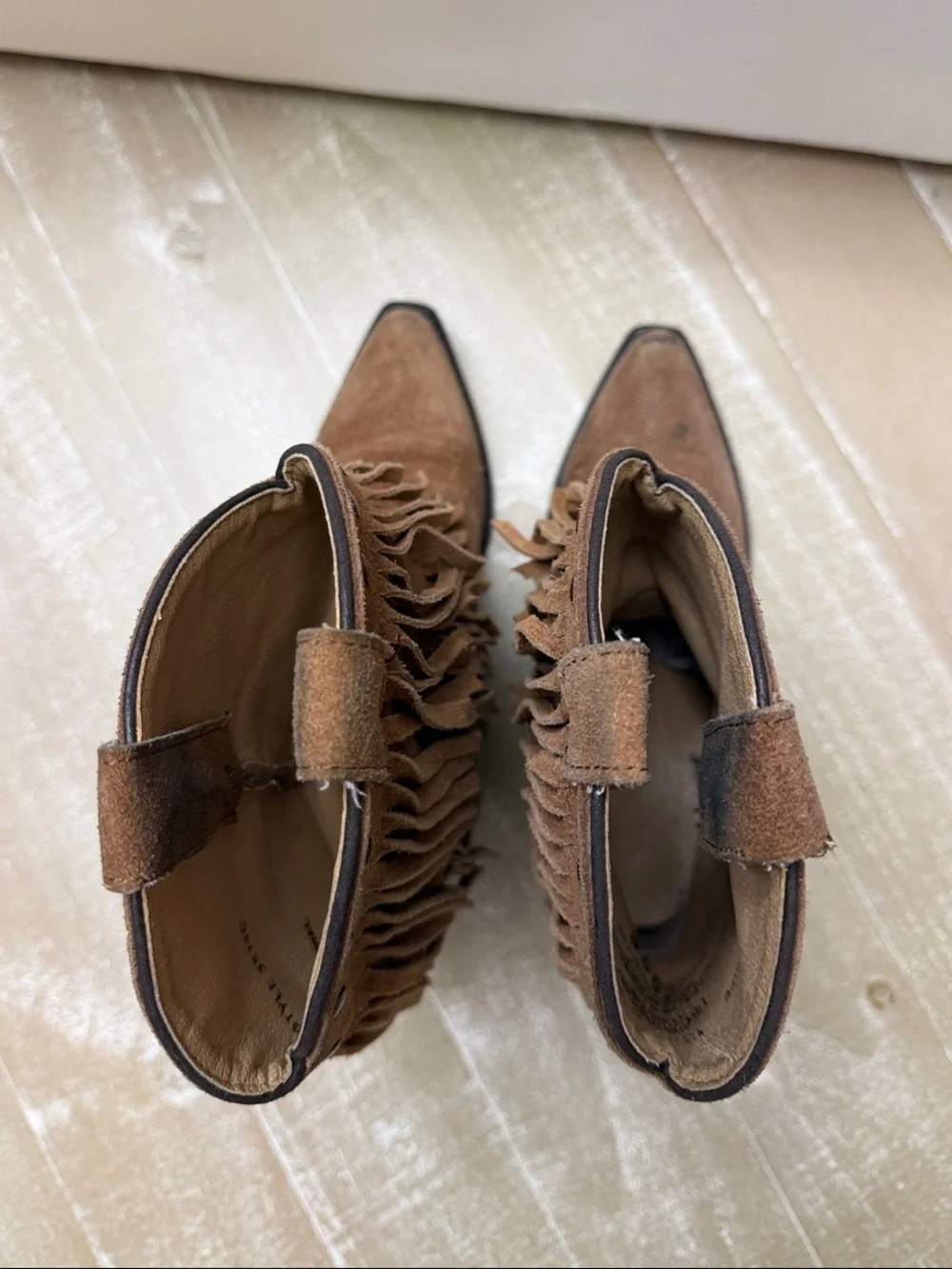 Smoky Mountain Boots Size 13.5 Girls Fringe Suede Western Boots